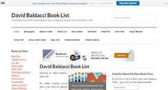 Desktop Screenshot of davidbaldaccibooklist.com